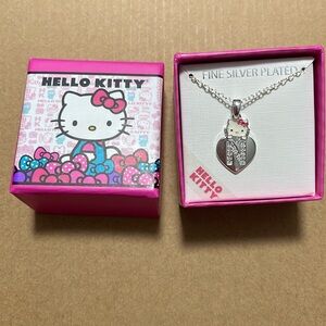Hello Kitty Girls’ crystal and enamel initial pendant necklace 💝